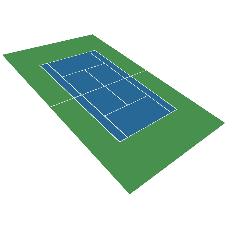 Terrain de Tennis - 38 x 18 M - Terrain-Tennis
